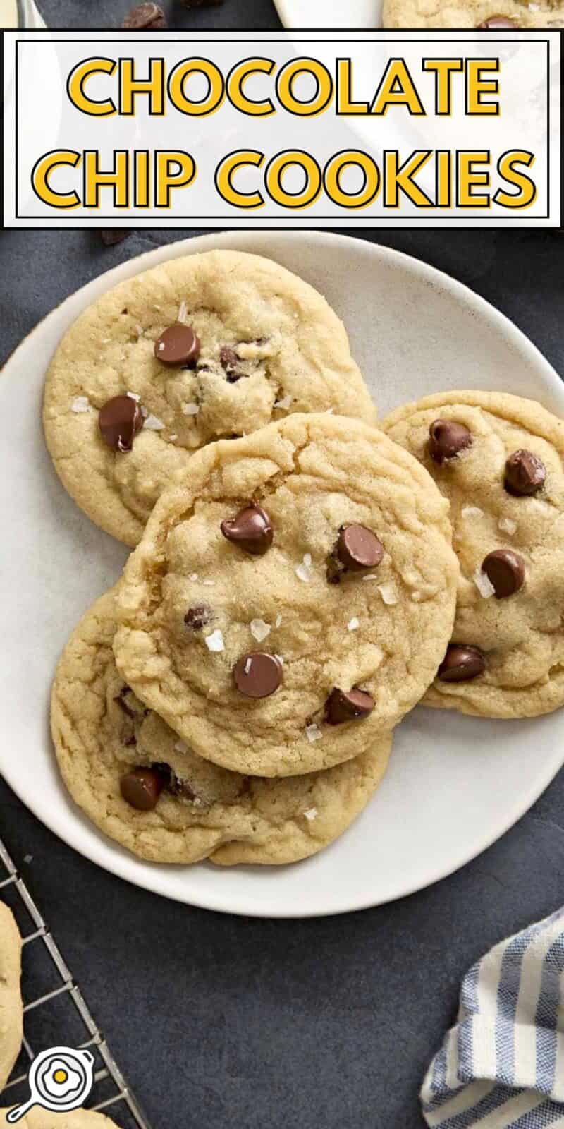 alfiler de galletas con chispas de chocolate