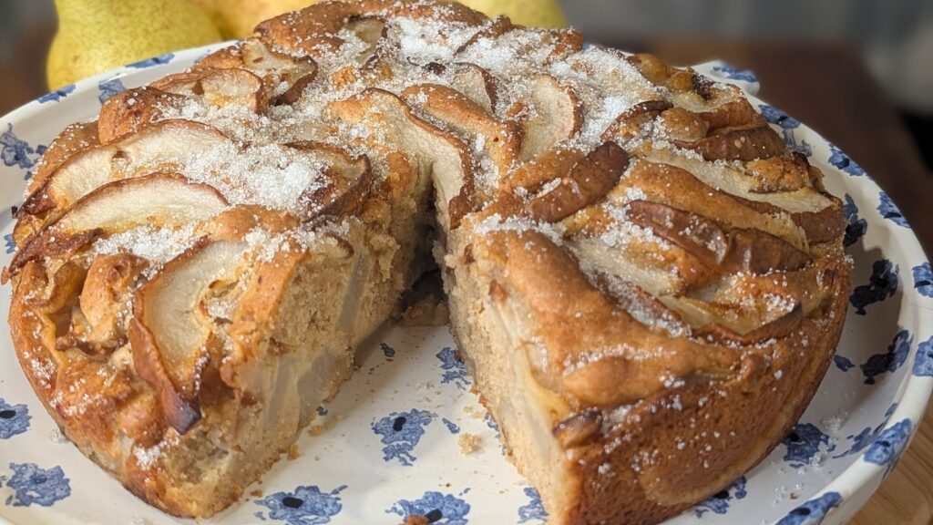 Cake de pera y jengibre de Eunice: hoy