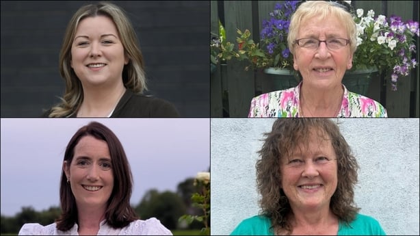 Cuatro fotos de mujeres en un collage