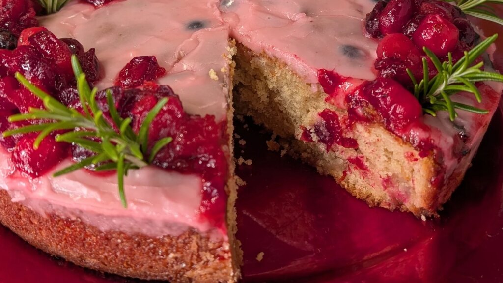 Pastel de arándanos y naranja de Eunice Power