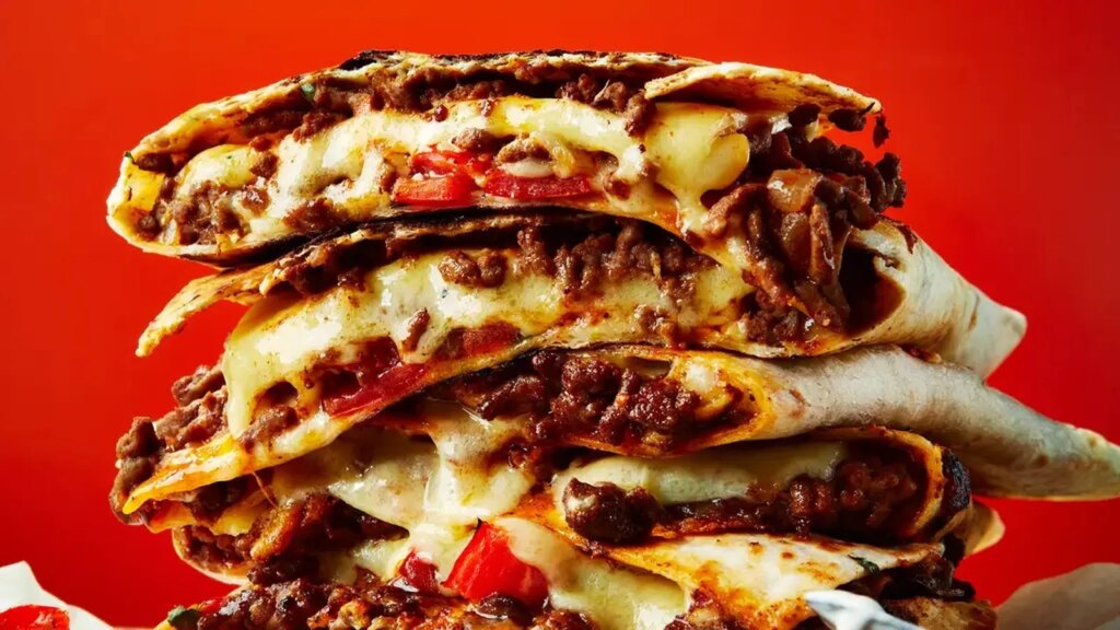 Quesadillas rápidas estilo taco de carne de Nathan Anthony