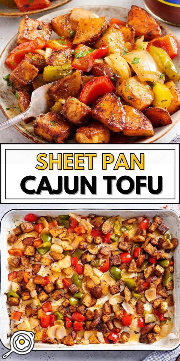 imagen de pin de tofu cajún de sartén