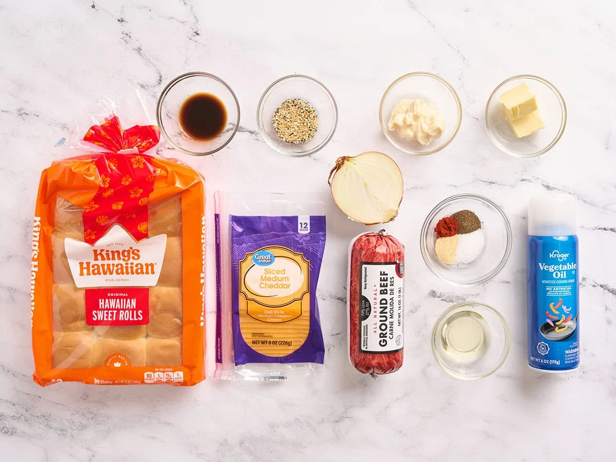 Los ingredientes para hacer deslizadores.