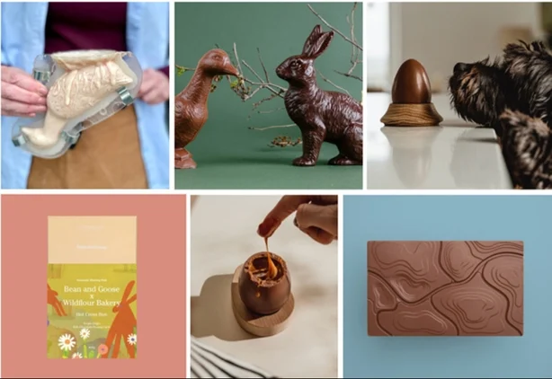 un collage de delicias de pascua