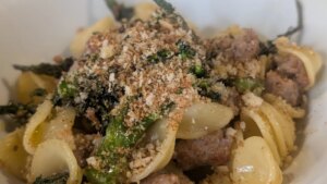 Orecchiette de brócoli y salchicha manchega de Rosaria: hoy