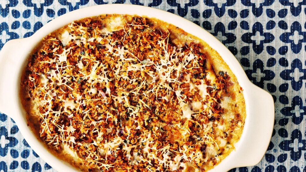 Macarrones con queso sambal de Brin Pirathapan