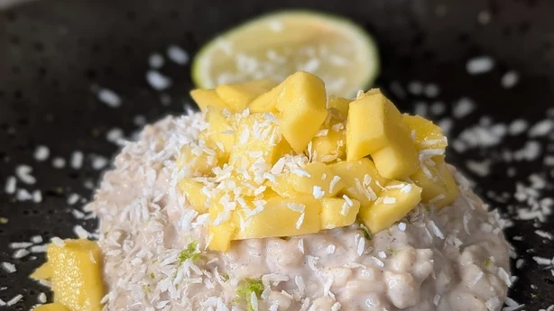 Arroz con Leche Cremoso con Coco y Mango