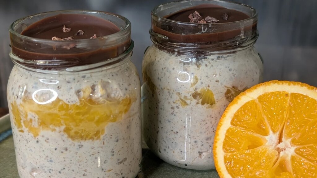 Avena con chocolate y naranja durante la noche de Lilly Higgins