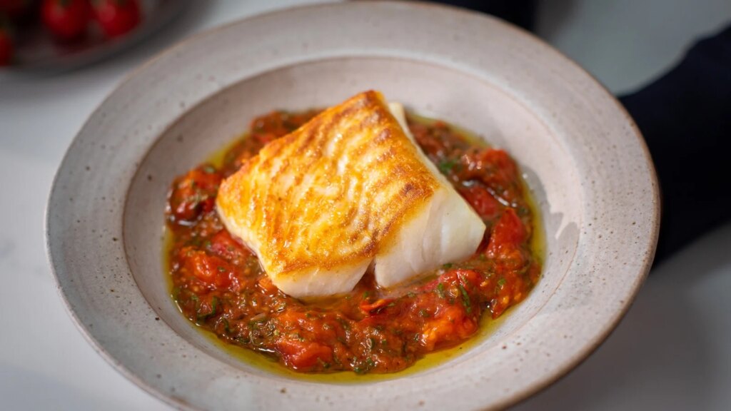 Cook Like a Chef: bacalao asado con salsa bois boudran templada