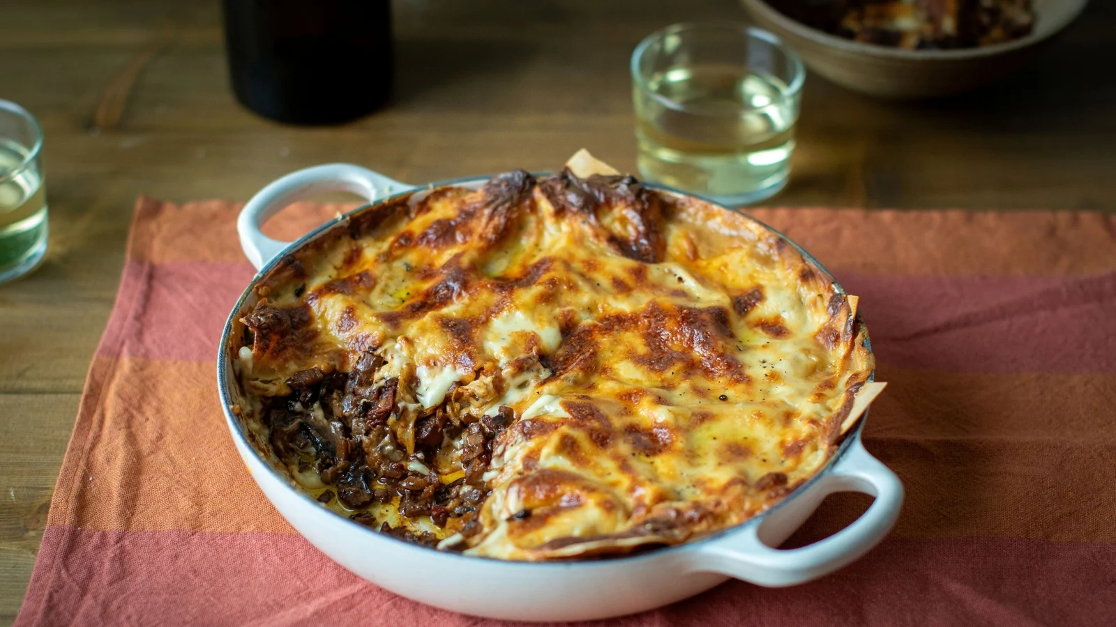 Cocina como un chef: lasaña de champiñones