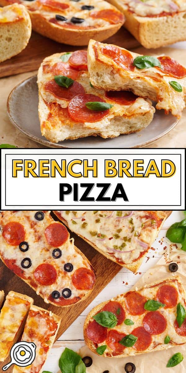 Imagen de pin de pizza de pan francés