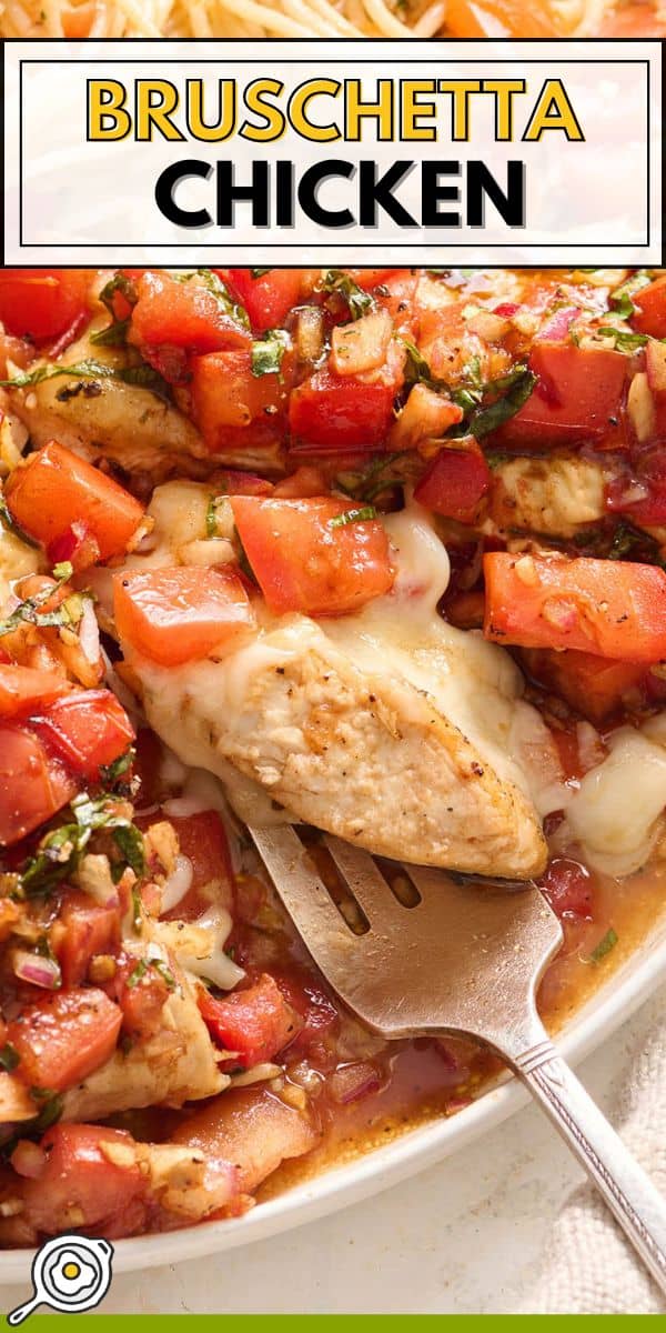 imagen de alfiler de pollo bruschetta