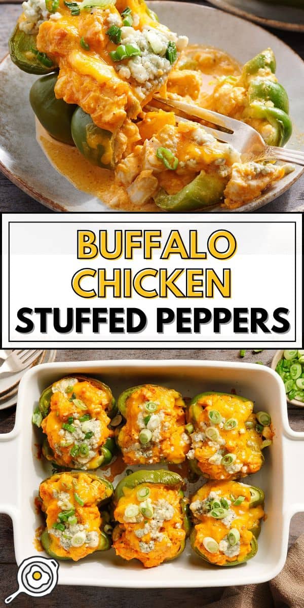 Imagen de pin de pimientos rellenos de pollo búfalo