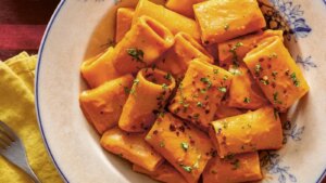 Receta de pasta con zanahoria asada de Richard Makin