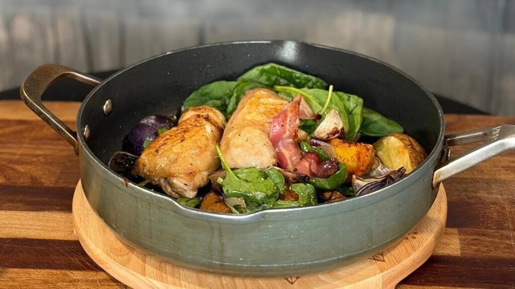 Pollo con vinagre de malta y champiñones de Paul Flynn: hoy