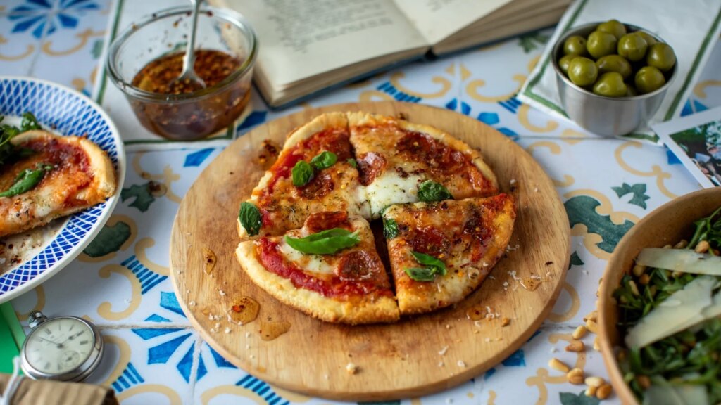 Cocina italiana de Donal: pizza en una sartén