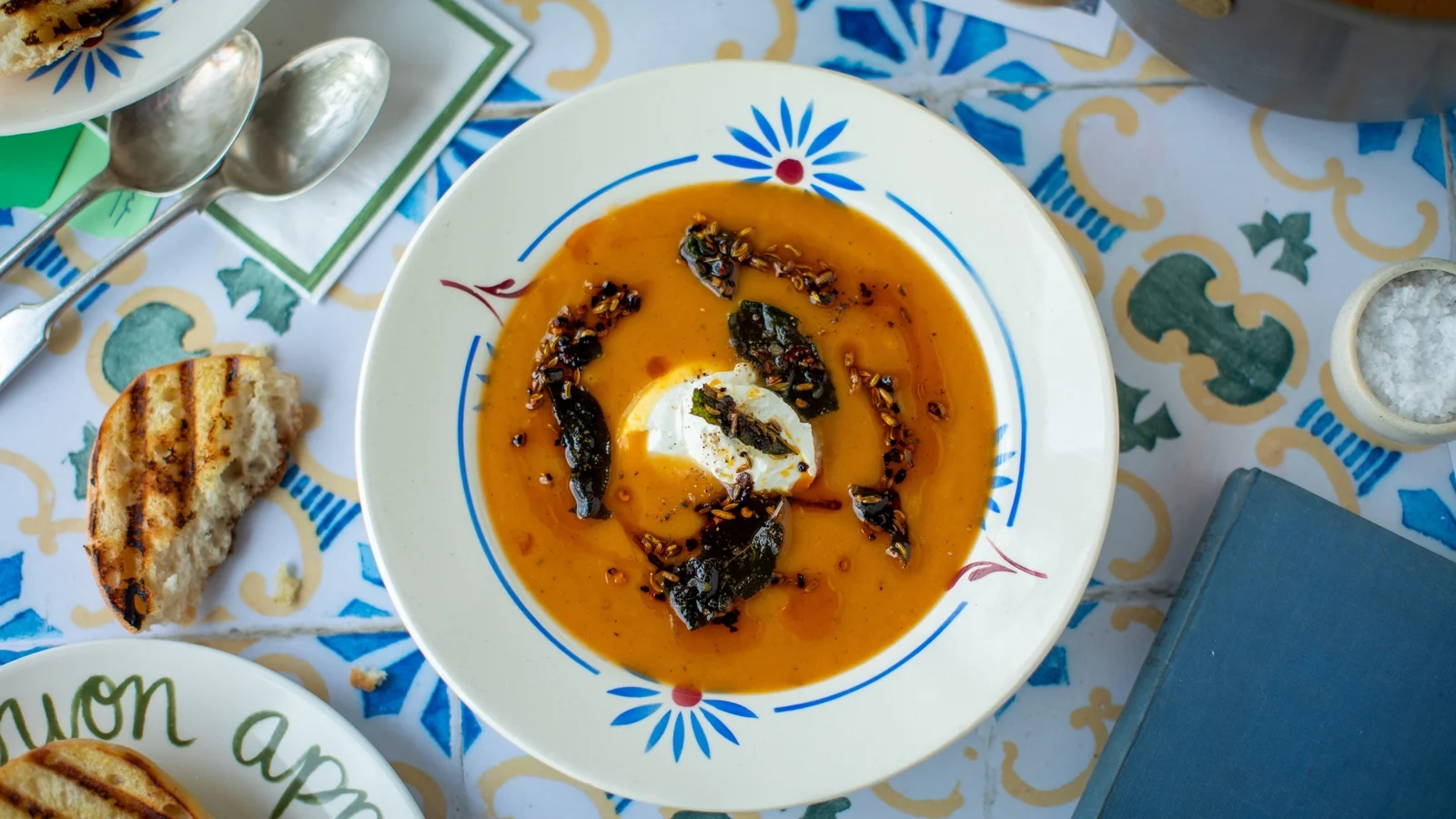 Cocina italiana de Donal: sopa de calabaza y chile con mascarpone