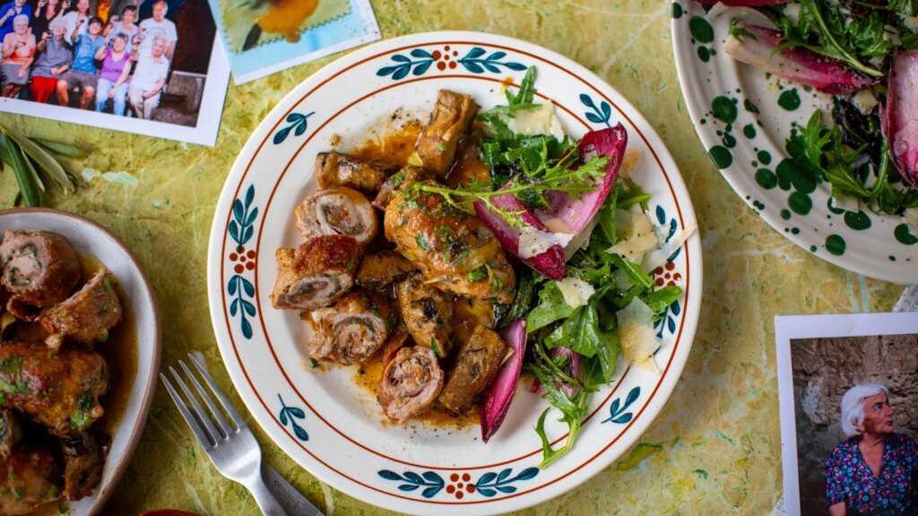 Cocina italiana de Donal: rollitos de saltimbocca de cerdo con alcachofas